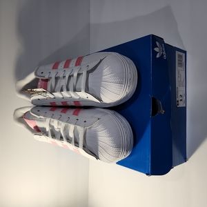 Means Adidas Superstar shoes new pink white